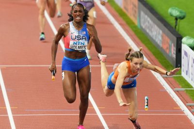 Team USA Wins Gold As Runner Fumbles Inches From Finish Line