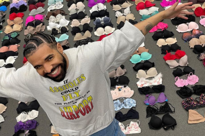 Drake Shows Off Massive  Collection Of Bras Thrown At Him On Stage